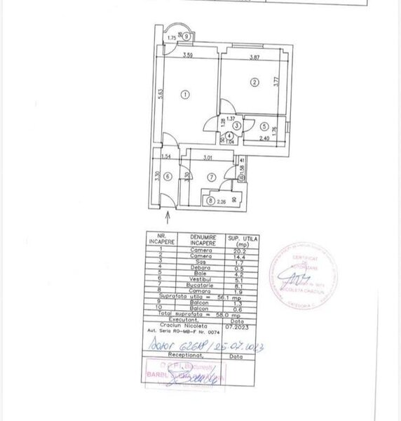 Tineretului, Vacaresti, apartament 2 camere 50 mp, etaj 3/7, bloc 1986